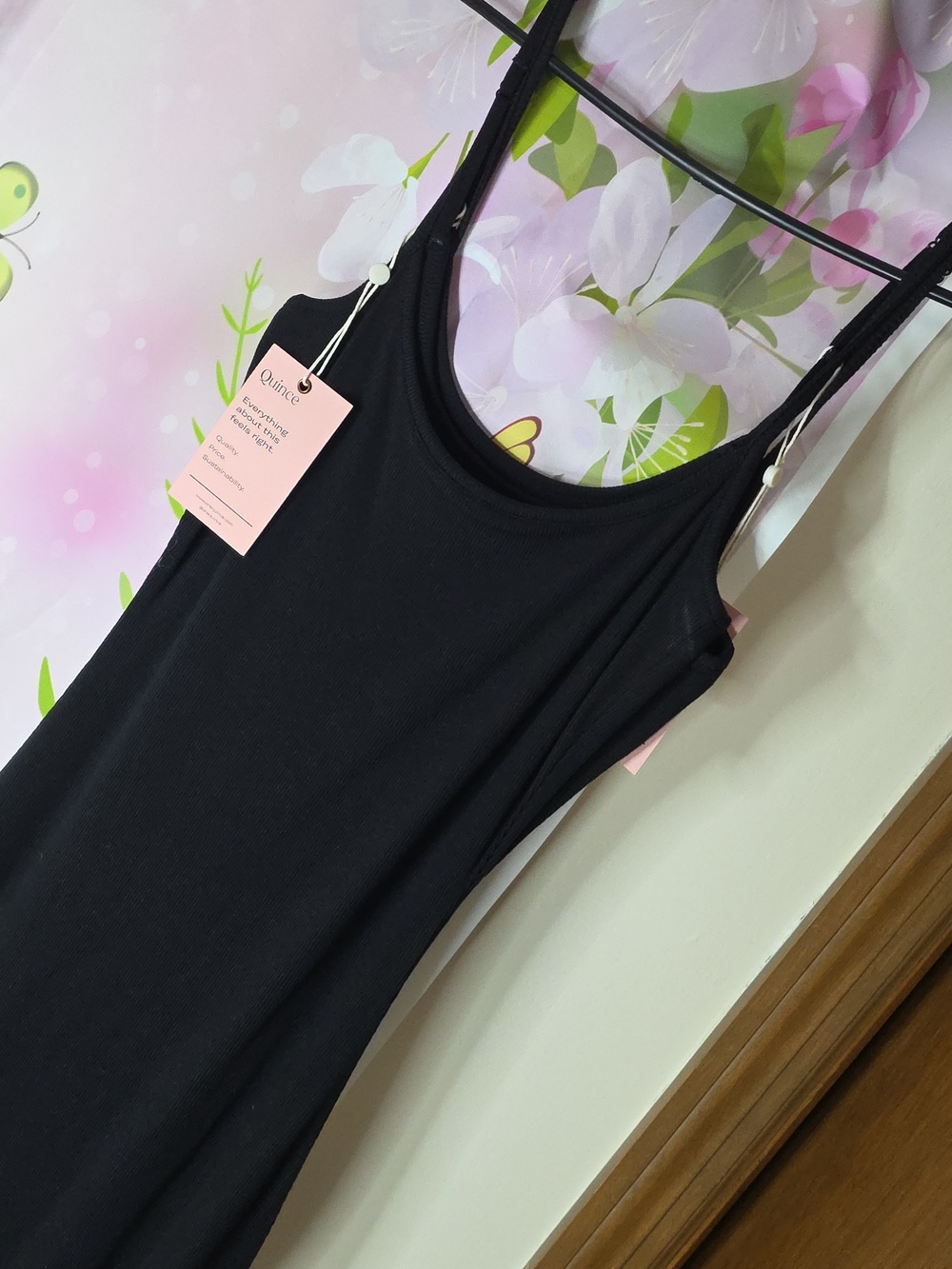 Quince BLACKTencel Ribbed Maxi Dress - Picture 7 of 9
